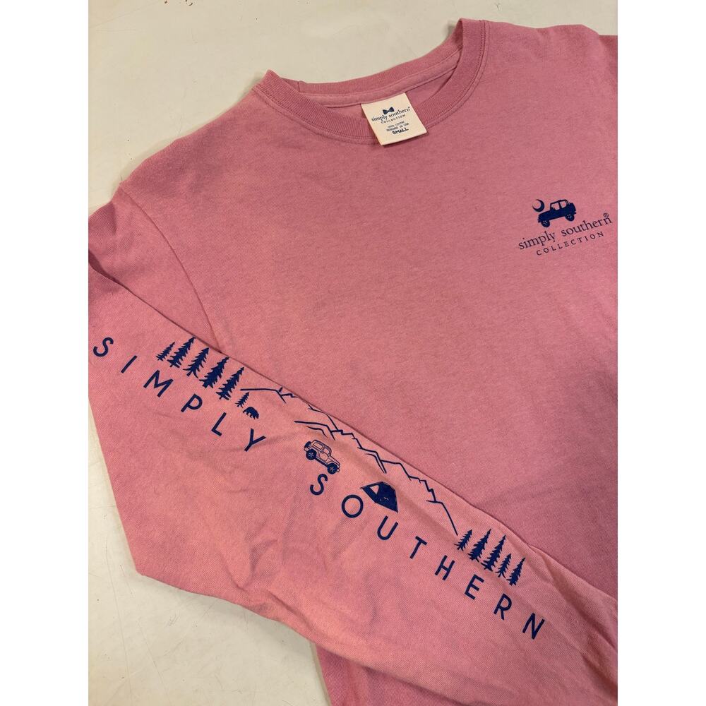 Adventure More Worry Less Tee Camping Long-Sleeve Graphic T-Shirt - Small - Picture 2 of 9